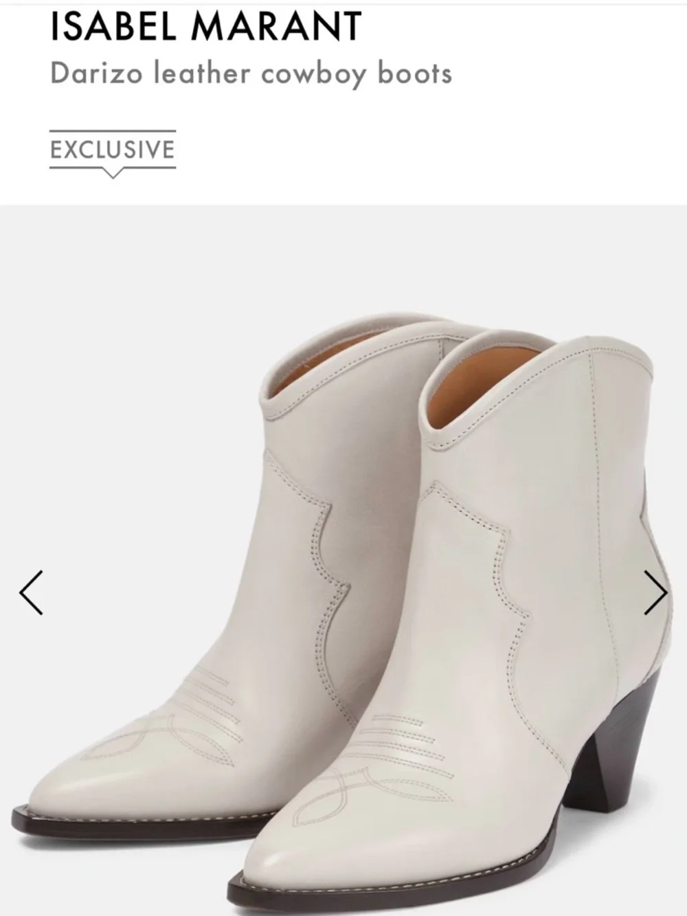 ISABEL MARANT DARIZO LEATHER COWBOY BOOTS. NWT. SIZE 40. 🤍 - Picture 3 of 6